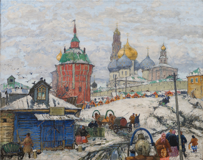 康斯坦丁·伊万诺维奇·戈巴托夫(konstantin lvanovich gorbatov)油画-THE TRINITY LAVRA OF ST. SERGIUS