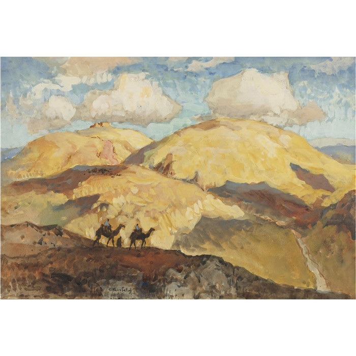 康斯坦丁·伊万诺维奇·戈巴托夫（konstantin lvanovich gorbatov）油画-骑骆驼