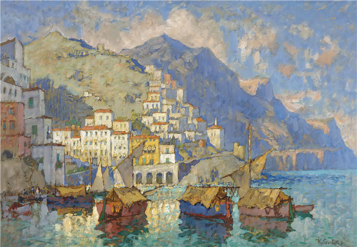 康斯坦丁·伊万诺维奇·戈巴托夫(konstantin lvanovich gorbatov)油画-konstantin gorbatov amalfi