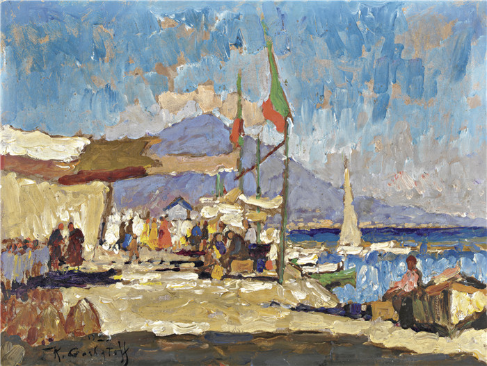康斯坦丁·伊万诺维奇·戈巴托夫(konstantin lvanovich gorbatov)油画-VIEW OF NAPLES