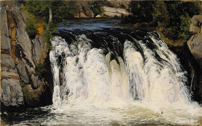 范妮·丘尔贝格(Fanny Churberg)作品-瀑布（1877）