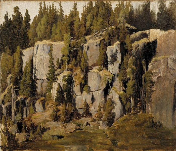 范妮·丘尔贝格(Fanny Churberg)作品-Rapakivikallioita(1871)
