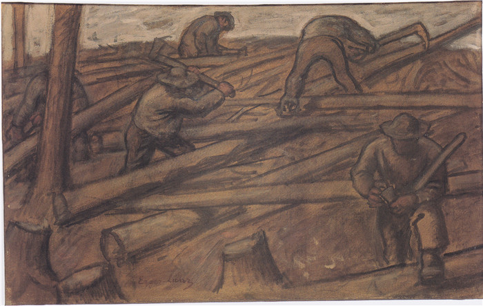 阿尔宾·艾格·利恩茨(Albin Egger Lienz)作品-霍尔茨法勒,1906年