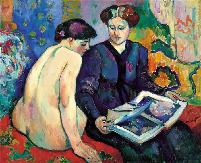 亨利·夏尔·芒更(Henri Charles Manguin)作品-雷诺克夫妇,1941年