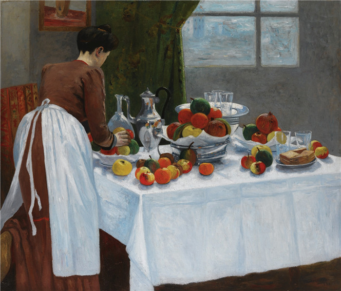 亨利·夏尔·芒更（Henri Charles Manguin）作品-桌子上的水果