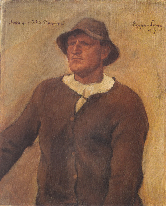 阿尔宾·艾格·利恩茨（Albin Egger Lienz）作品-Haspinger ，1908年
