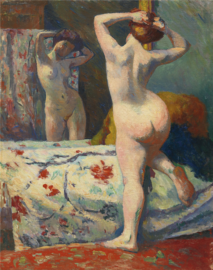 亨利·夏尔·芒更（Henri Charles Manguin）作品-Reflection, 1904