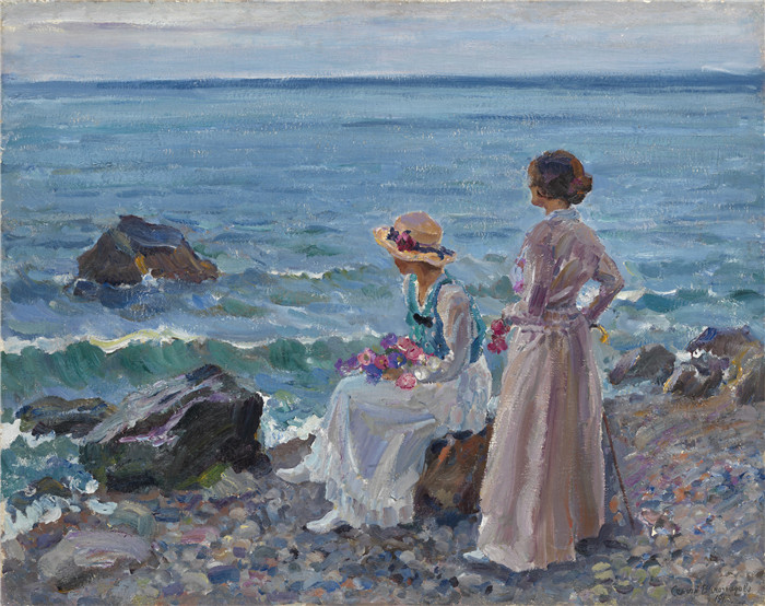谢尔盖·维诺格拉多夫(Sergey Vinogradov)作品-海边的女人