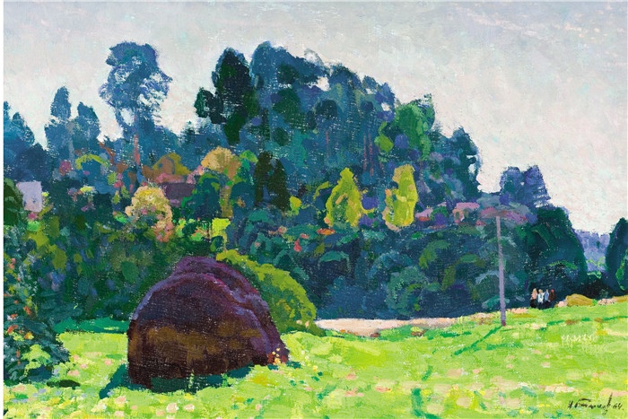 尼古拉·蒂姆科夫 (Nikolai Timkov)油画-1964年8月的下午
