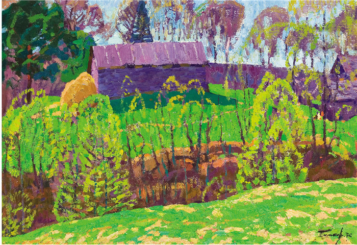 尼古拉·蒂姆科夫 (Nikolai Timkov)油画-《山上的春天》,1976年