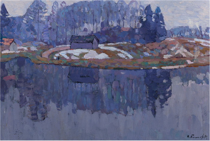 尼古拉·蒂姆科夫 (Nikolai Timkov)油画-梅斯塔河，1963年