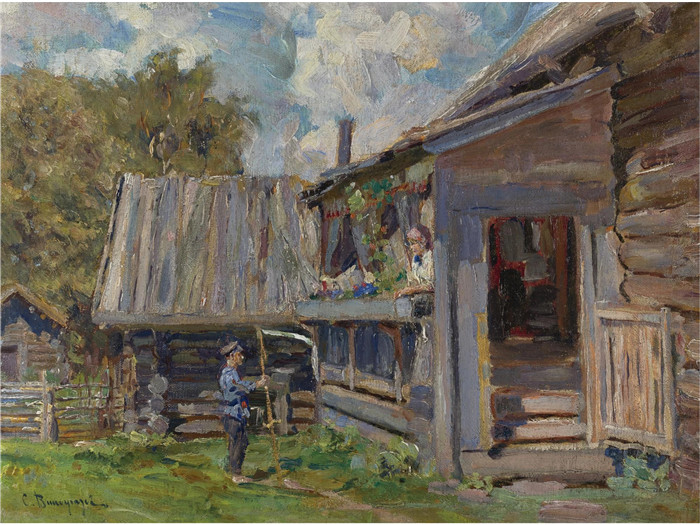 谢尔盖·维诺格拉多夫(Sergey Vinogradov)作品-乡村场景