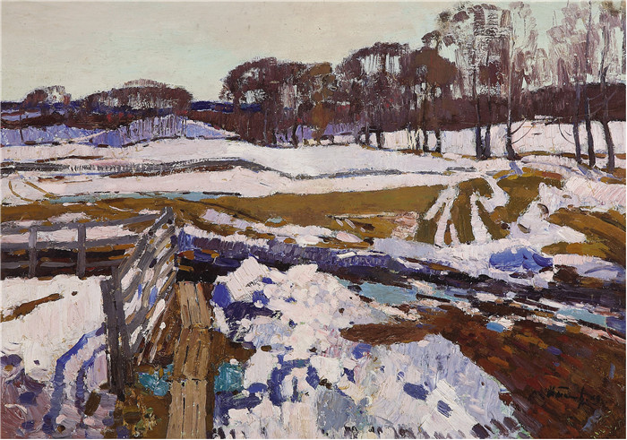 尼古拉·蒂姆科夫 (Nikolai Timkov)油画-1969年冬天