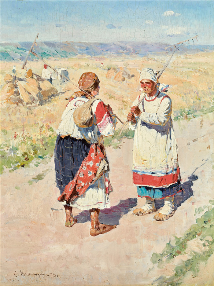 谢尔盖·维诺格拉多夫(Sergey Vinogradov)作品-两个农妇