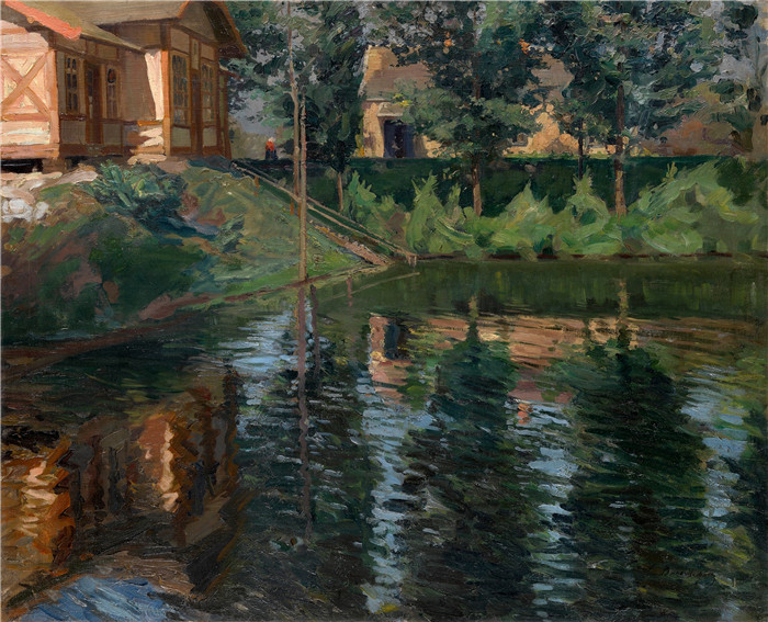 谢尔盖·维诺格拉多夫(Sergey Vinogradov)作品-庄园旁的池塘