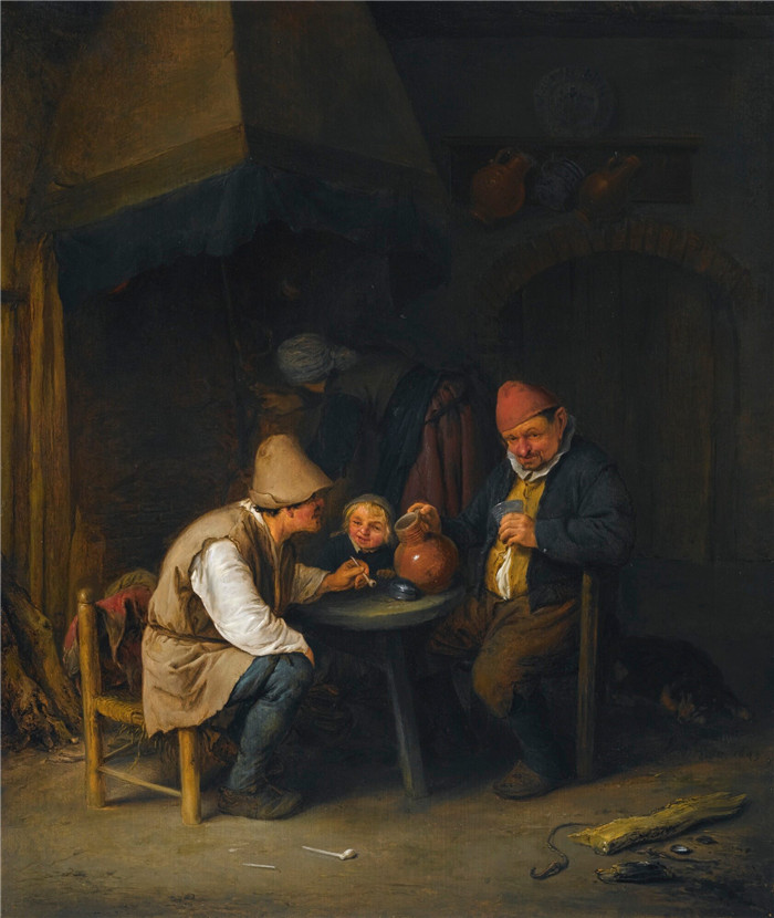 阿德里亚恩·范·奥斯塔德 (Adriaen van Ostade)作品-农民家庭