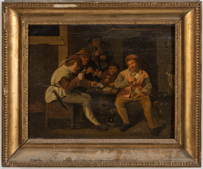 阿德里亚恩·范·奥斯塔德 (Adriaen van Ostade)作品-打牌的人(2)