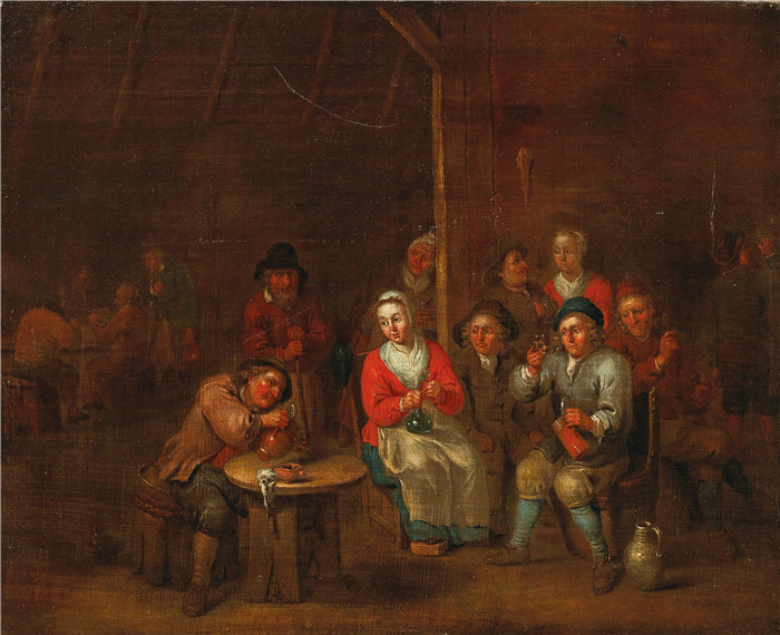 阿德里亚恩·范·奥斯塔德 (Adriaen van Ostade)作品-酒馆内部 -2