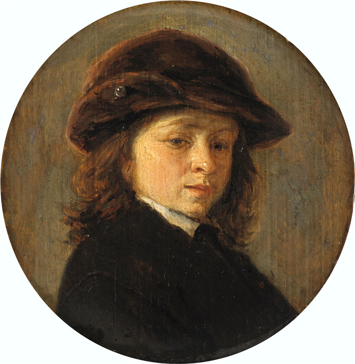 阿德里亚恩·范·奥斯塔德 (Adriaen van Ostade)作品-戴帽子的半身像