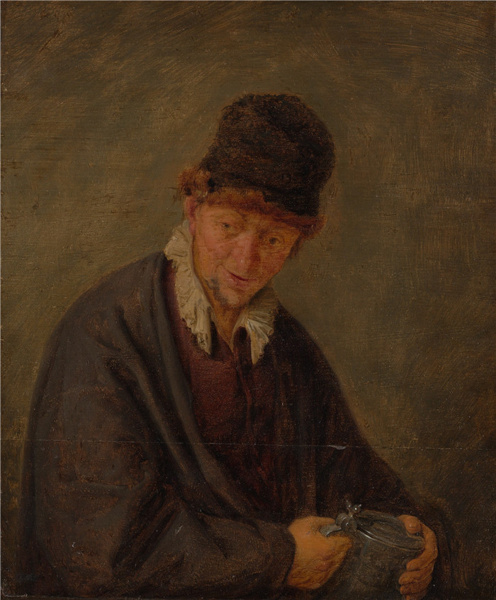 阿德里亚恩·范·奥斯塔德 (Adriaen van Ostade)作品-男子与油罐车