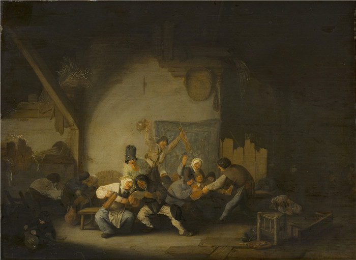 阿德里亚恩·范·奥斯塔德 (Adriaen van Ostade)作品-农民狂欢