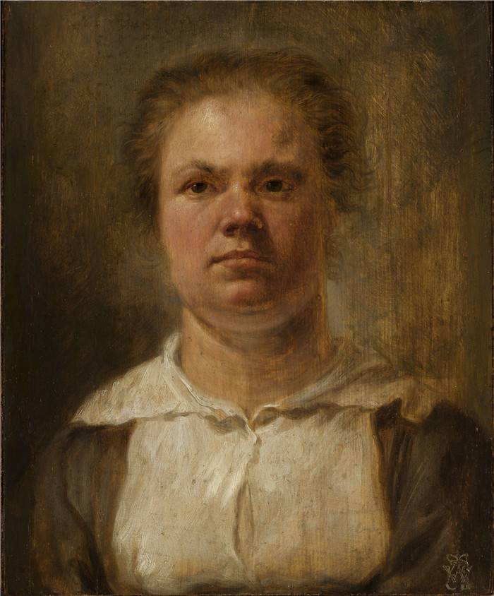 阿德里亚恩·范·奥斯塔德 (Adriaen van Ostade)作品-一个女人的半身像