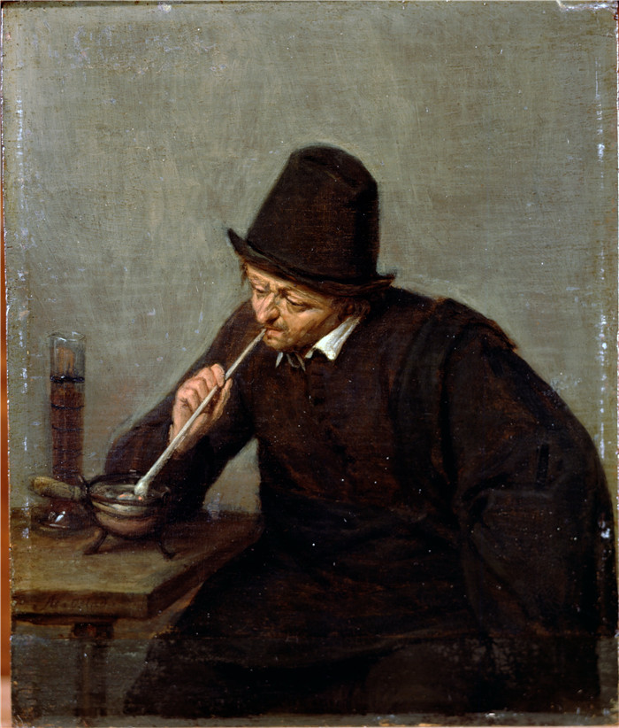 阿德里亚恩·范·奥斯塔德 (Adriaen van Ostade)作品-吸烟