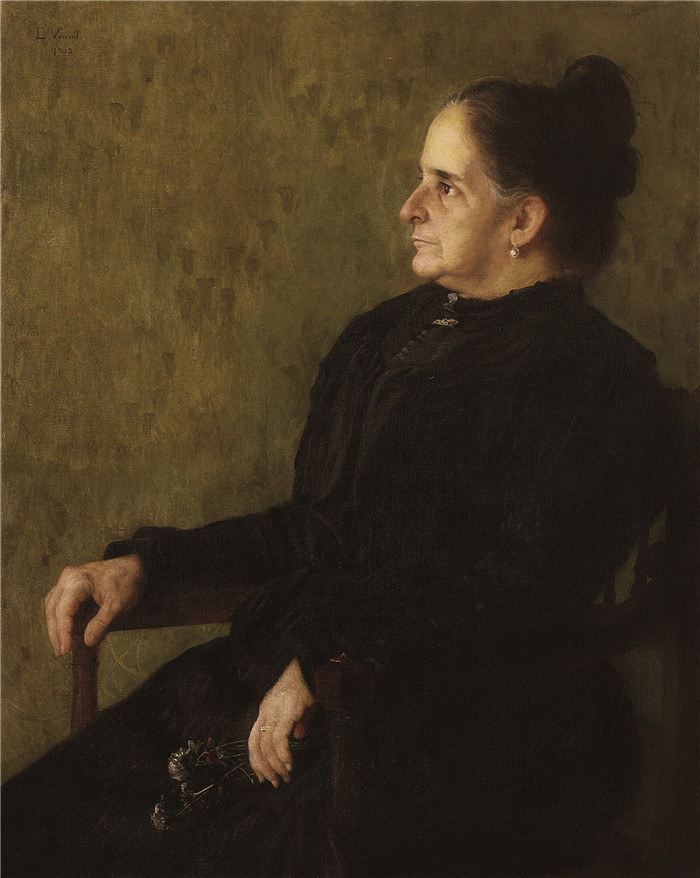 伊丽莎·维斯康蒂（Eliseu Visconti）作品-Retrato de Adelaide Simas