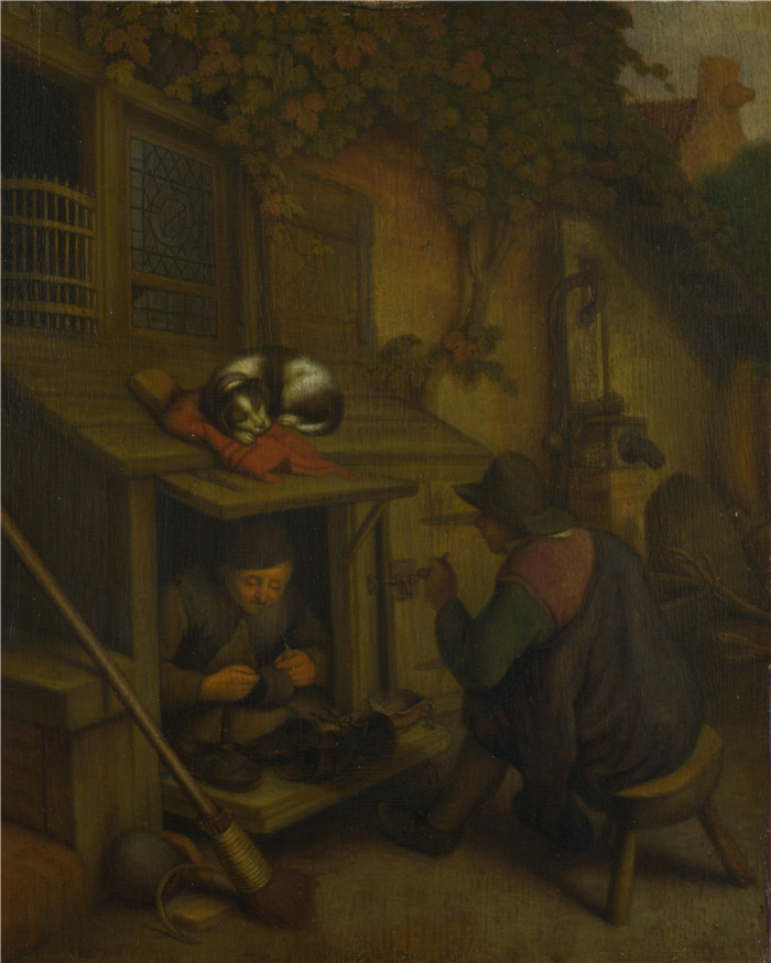 阿德里亚恩·范·奥斯塔德 (Adriaen van Ostade)作品-鞋匠