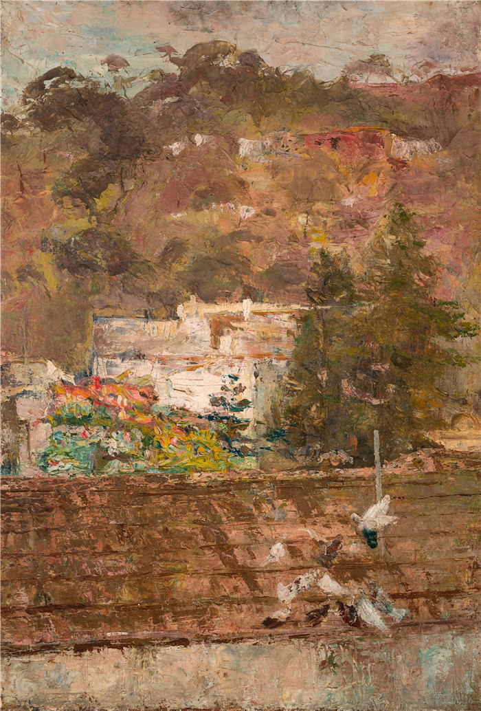 伊丽莎·维斯康蒂(Eliseu Visconti)作品-Revoada de pombos