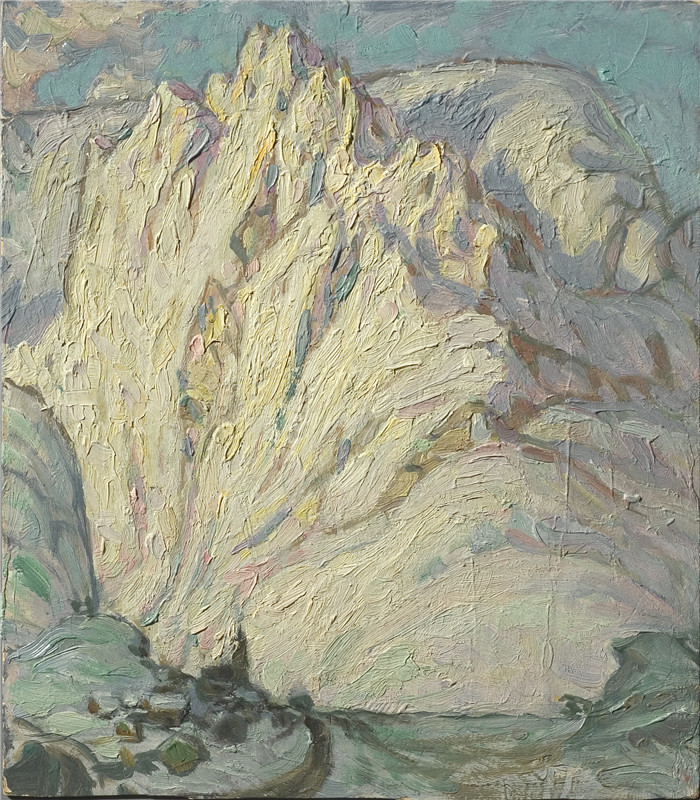 安娜·博伯格 (Anna Boberg)油画-雪山