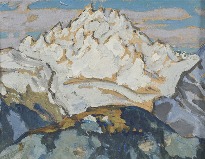 安娜·博伯格 (Anna Boberg)油画-白色的山顶