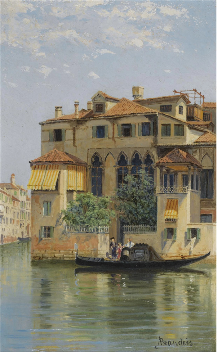 安东尼奥·布兰代斯(Antonietta Brandeis）油画-Palazzo Falier, Venice.webp cr