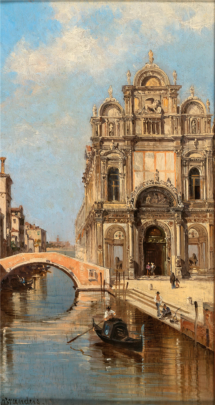 安东尼奥·布兰代斯(Antonietta Brandeis)油画-Antoniette Brandeis Scola Grande di San Marco