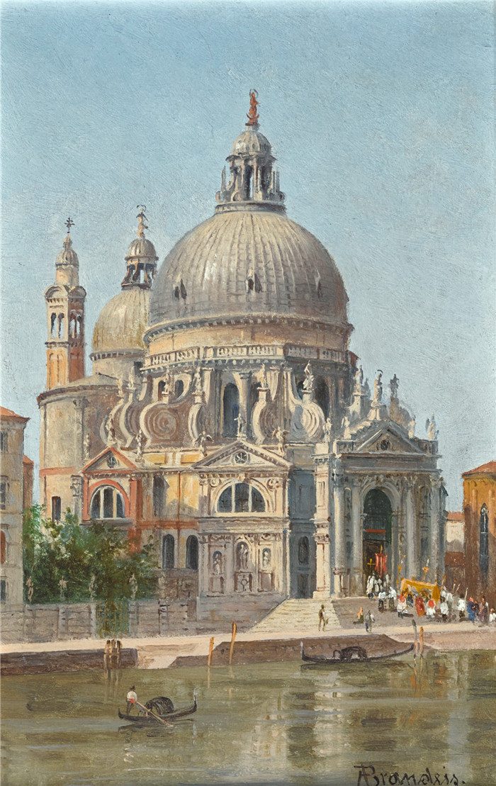 安东尼奥·布兰代斯(Antonietta Brandeis)油画-Santa Maria della Salute,威尼斯