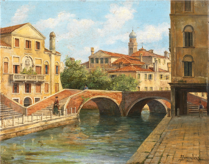 安东尼奥·布兰代斯(Antonietta Brandeis）油画-桥