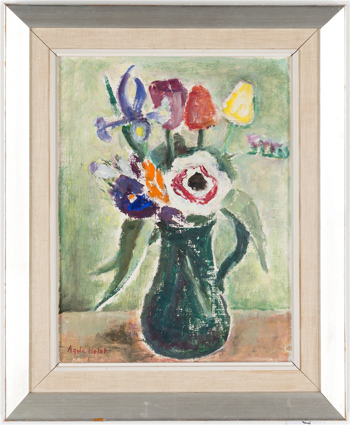 阿格达·霍尔斯特(Agda Holst )作品-oil on board, signed