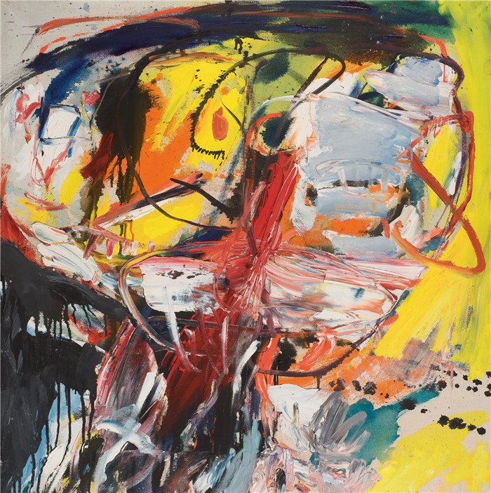 海尔姆特·斯特姆（Helmut Sturm）抽象油画-Ohne Titel Öl auf Leinwand. 1961. Ca. 80 x 80 cm.