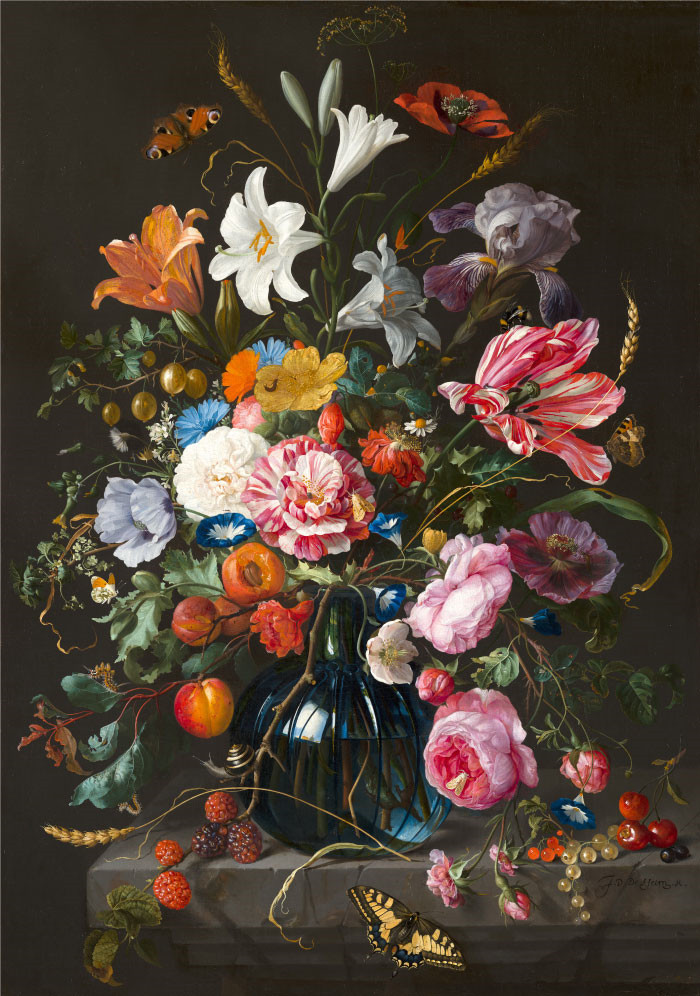 杨·戴维茨·德·希姆(Jan Davidsz. de Heem) 作品-《花瓶》