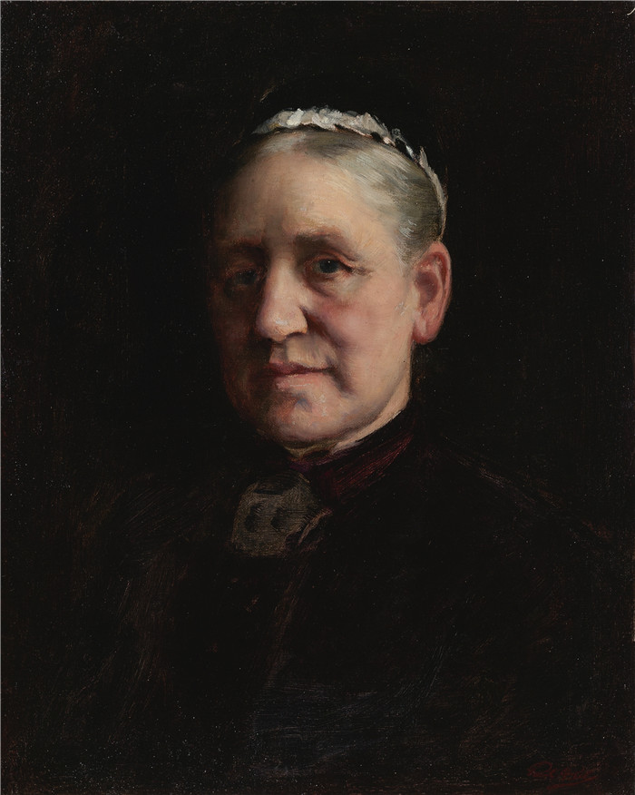 保罗·皮尔（Paul Peel）作品-威尔第夫人肖像（1880年）