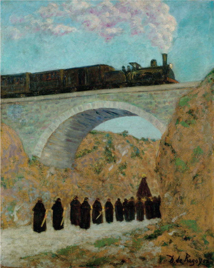 达里奥·雷格尤斯(Dario de Regoyos)油画-卡斯蒂利亚(Castille)的圣星期五