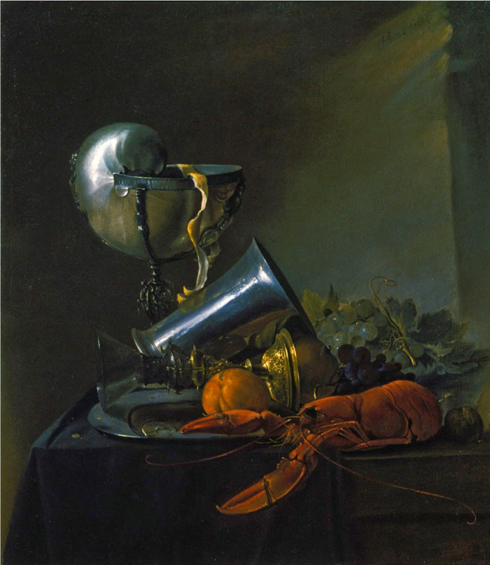 杨·戴维茨·德·希姆(Jan Davidsz. de Heem) 作品-水果器皿