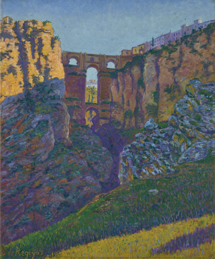 达里奥·雷格尤斯（Dario de Regoyos）油画-新桥，Ronda