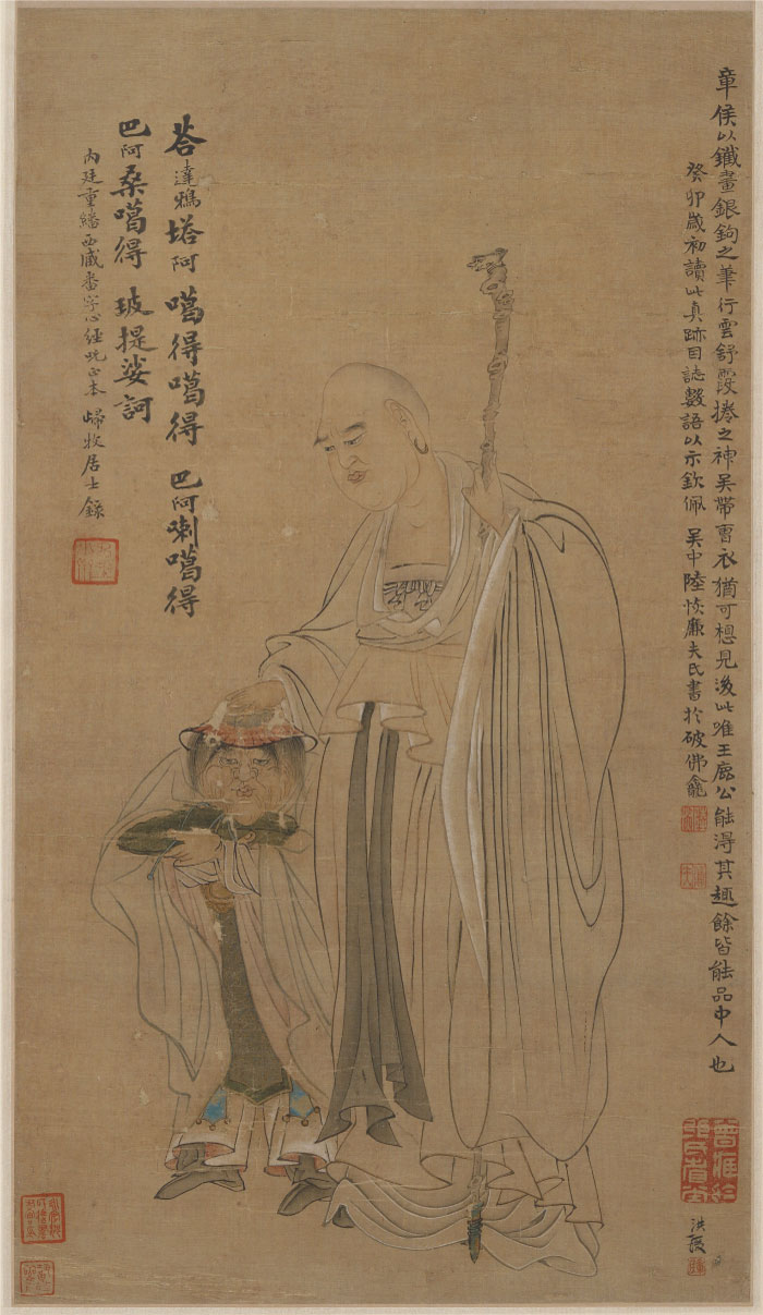 明 陈洪绶 菩萨摩顶图 高清下载