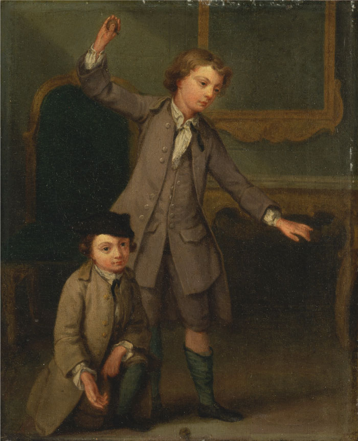 诺勒肯斯（Joseph Francis Nollekens）作品-两个男孩的肖像