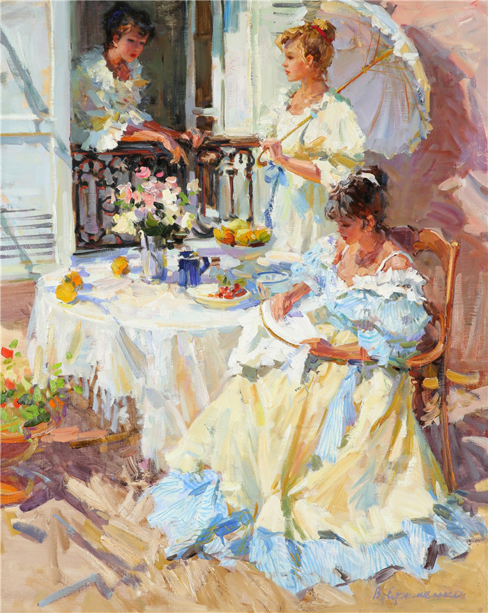 康斯坦丁 · 拉祖莫夫 (Konstantin Razumov) 作品-阳光明媚的早晨