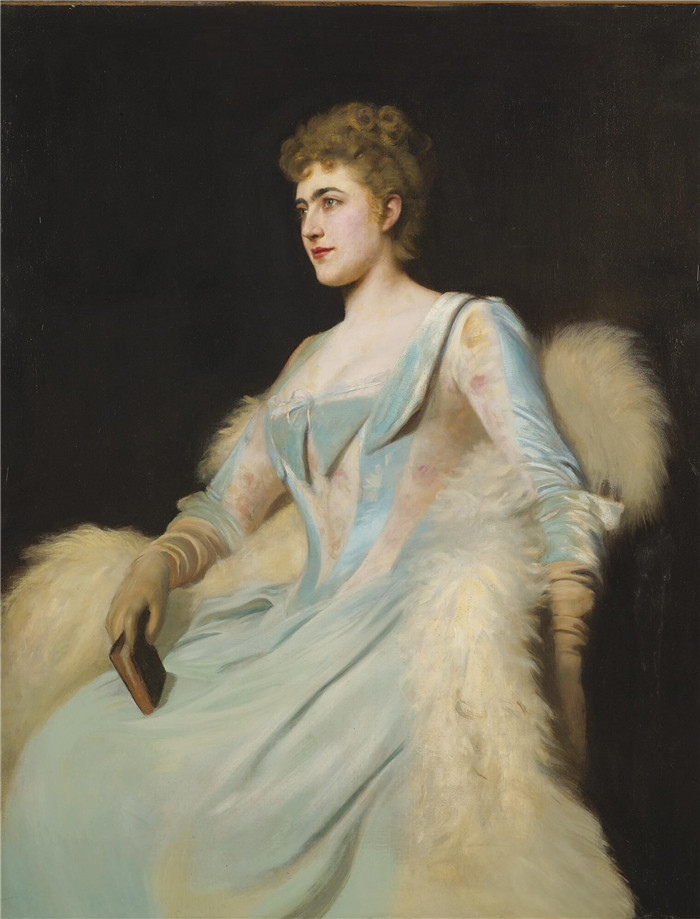 埃德蒙·查尔斯·塔贝尔（Edmund Charles Tarbell）作品-《女士肖像》