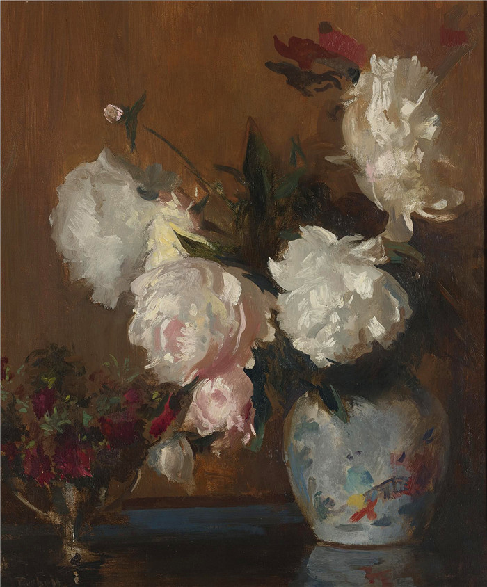 埃德蒙·查尔斯·塔贝尔（Edmund Charles Tarbell）作品-Peonies, 1930