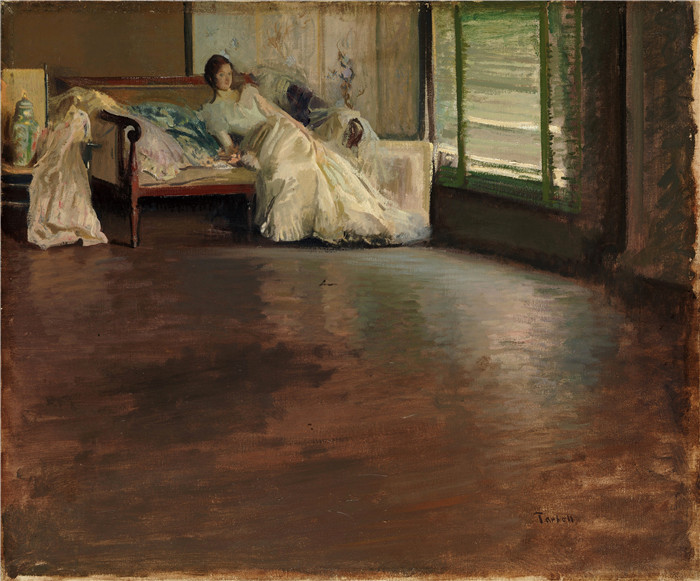 埃德蒙·查尔斯·塔贝尔（Edmund Charles Tarbell）作品-房间对面，1899年