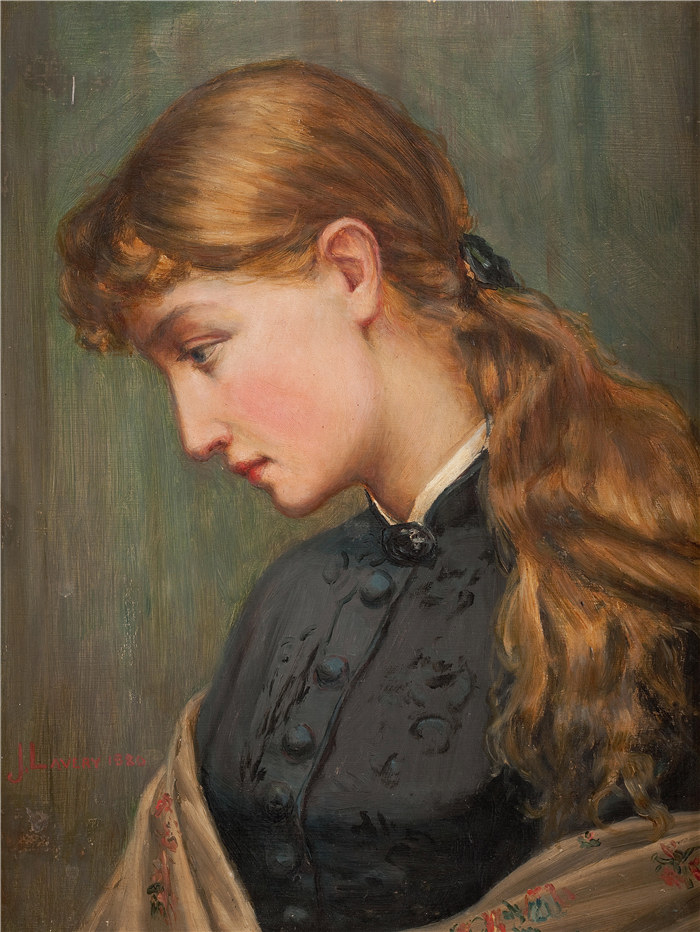 约翰·拉弗里（John Lavery）作品-Mariana, 1880